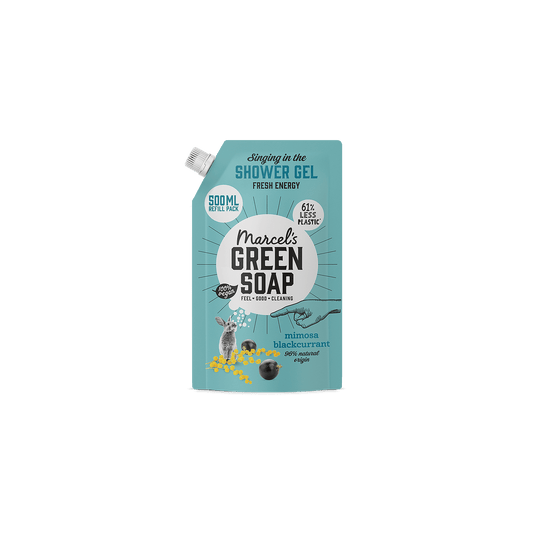 Marcel's Green Soap Showergel mimosa & black currant navul 500.00 Milliliter