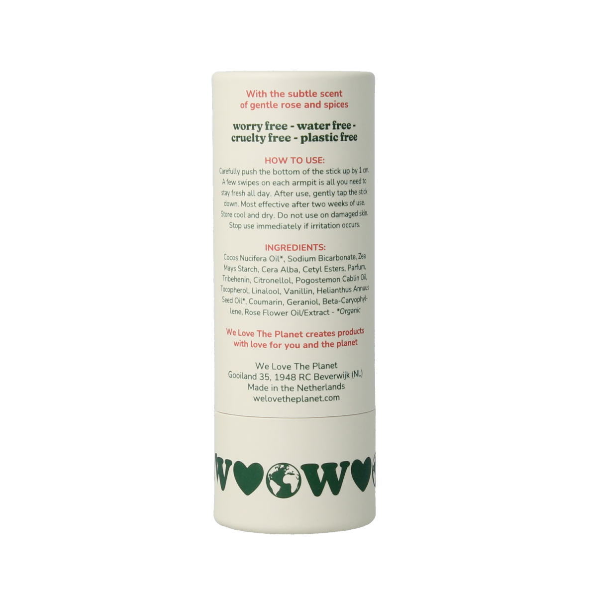 We Love Deodorant stick sweet rose 40.00 Gram