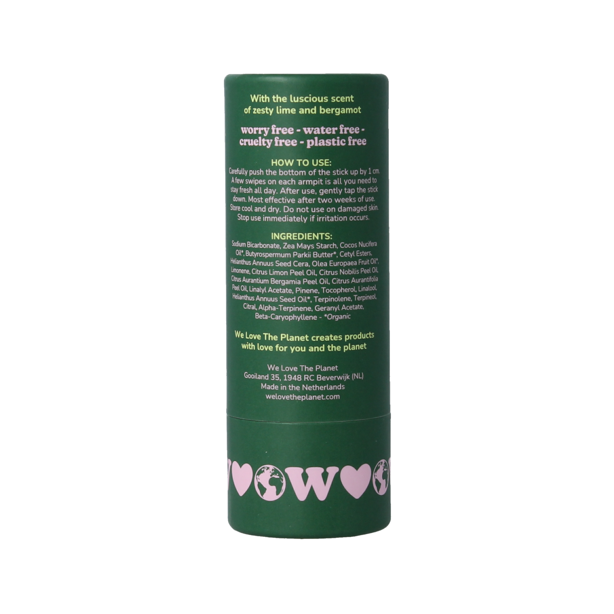 We Love Deodorant stick zesty lime 40.00 Gram