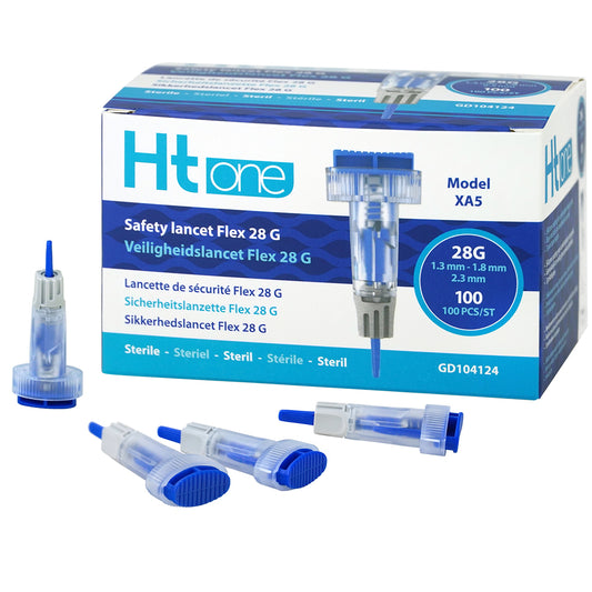 HT One Ht One Veiligheidslancet Flex 28G (1.3/1.8/2.3mm) 100.00 Stuks