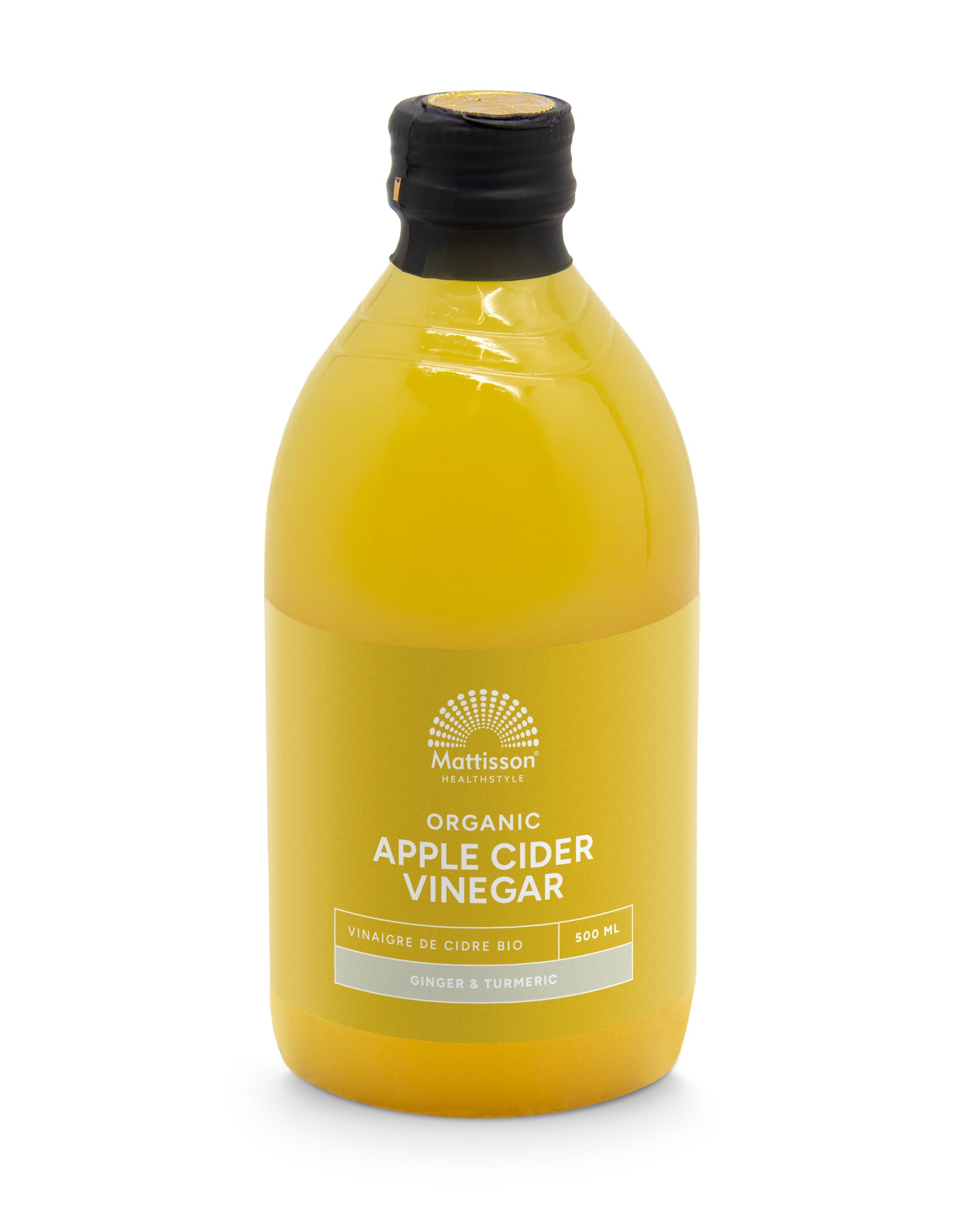 Mattisson Apple cider vinegar ginger&turmeric appelazijn bio 500.00 Milliliter