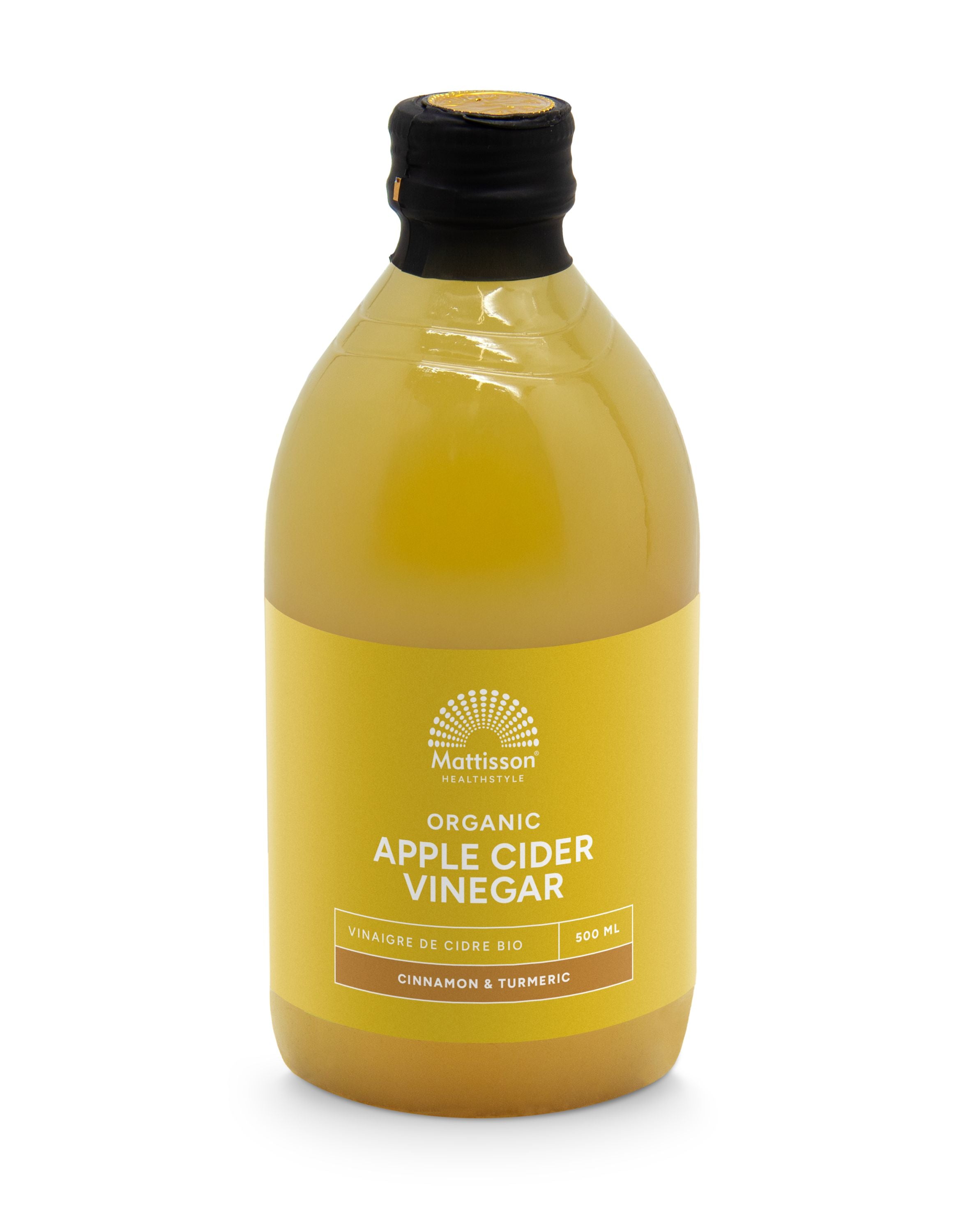 Mattisson Apple cider vinegar Cinnamon&turmeric appelaz bio 500 Milliliter