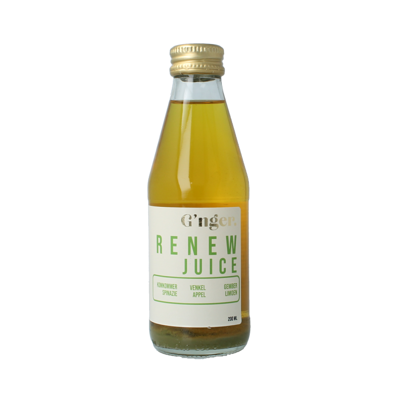G'nger Renew groentesap met 61% groenten 200 Milliliter