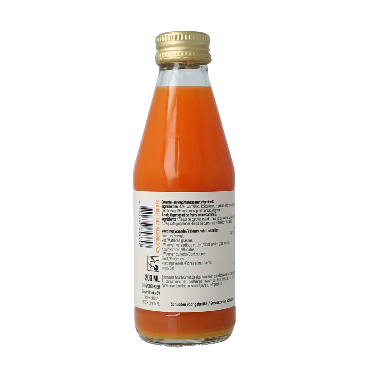G'nger Refresh groentesap met 47% groenten 200.00 Milliliter