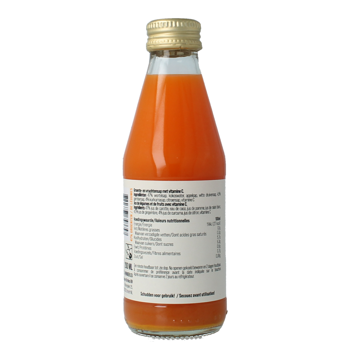 G'nger Refresh groentesap met 47% groenten 200.00 Milliliter