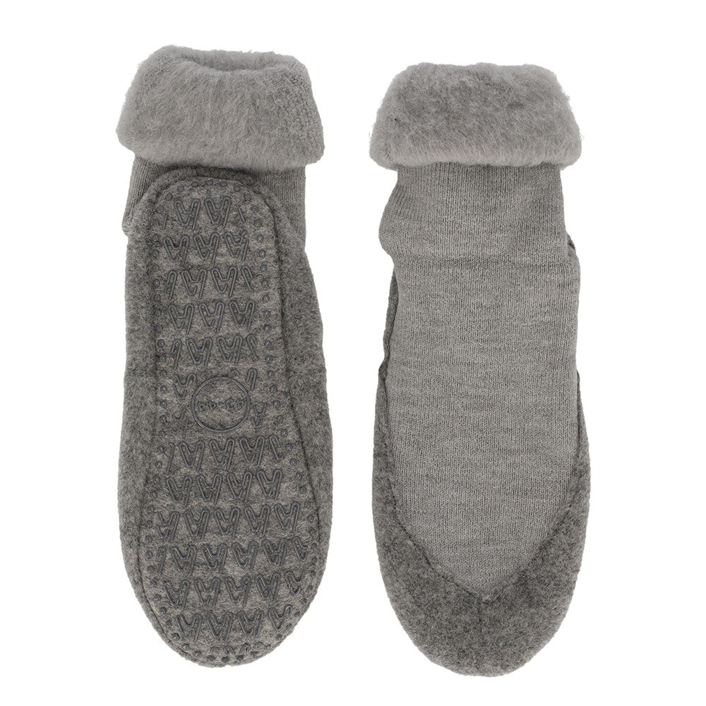 Apollo Huisslof wol anti-slip grijs 45/46 1 Paar