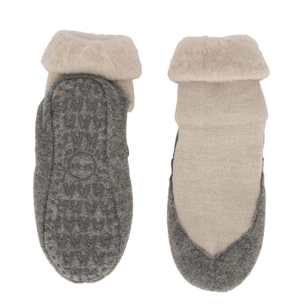Apollo Huisslof wol anti-slip beige 43/44 1 Paar