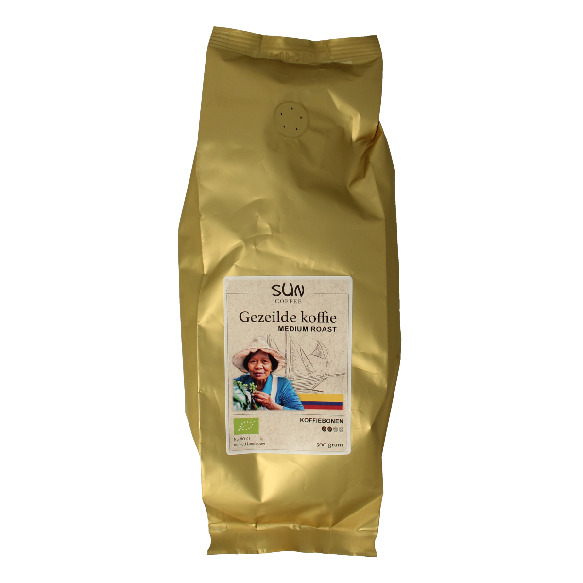 SUN Coffee Gezeilde koffiebonen medium roast bio 500.00 Gram