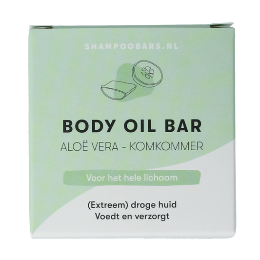 Shampoobars Body oil bar aloe vera & komkommer 45.00 Gram