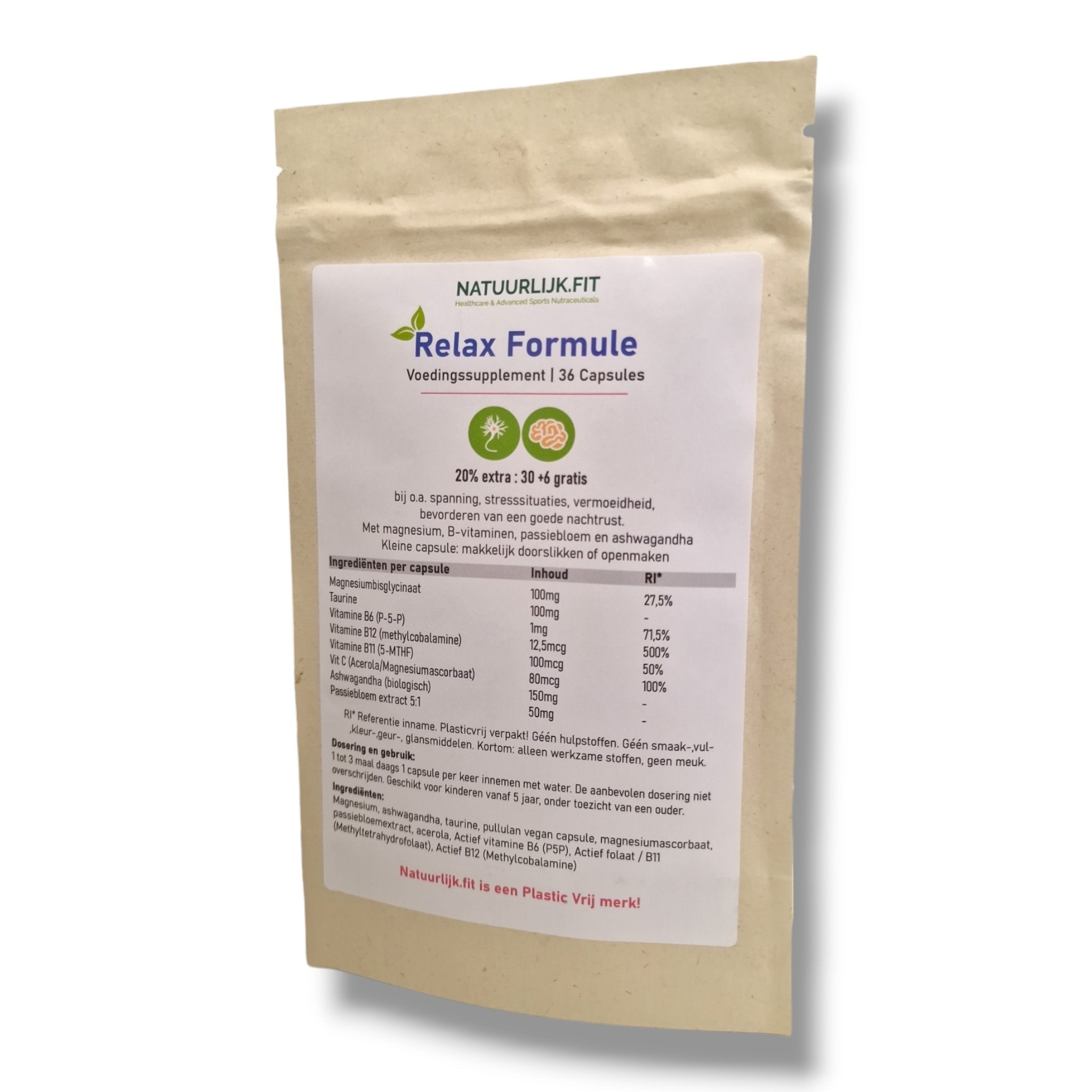 Natuurlijk.fit Relax formule 30+6 gratis 36.00 Capsules