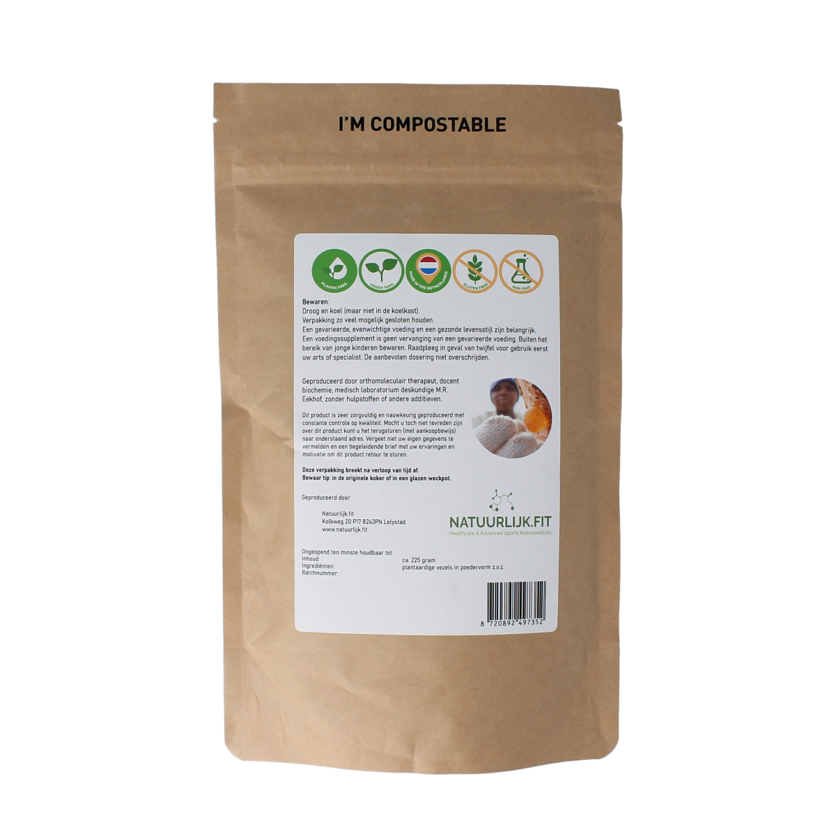 Natuurlijk.fit Originalfiber acaciavezel stazak 225.00 Gram