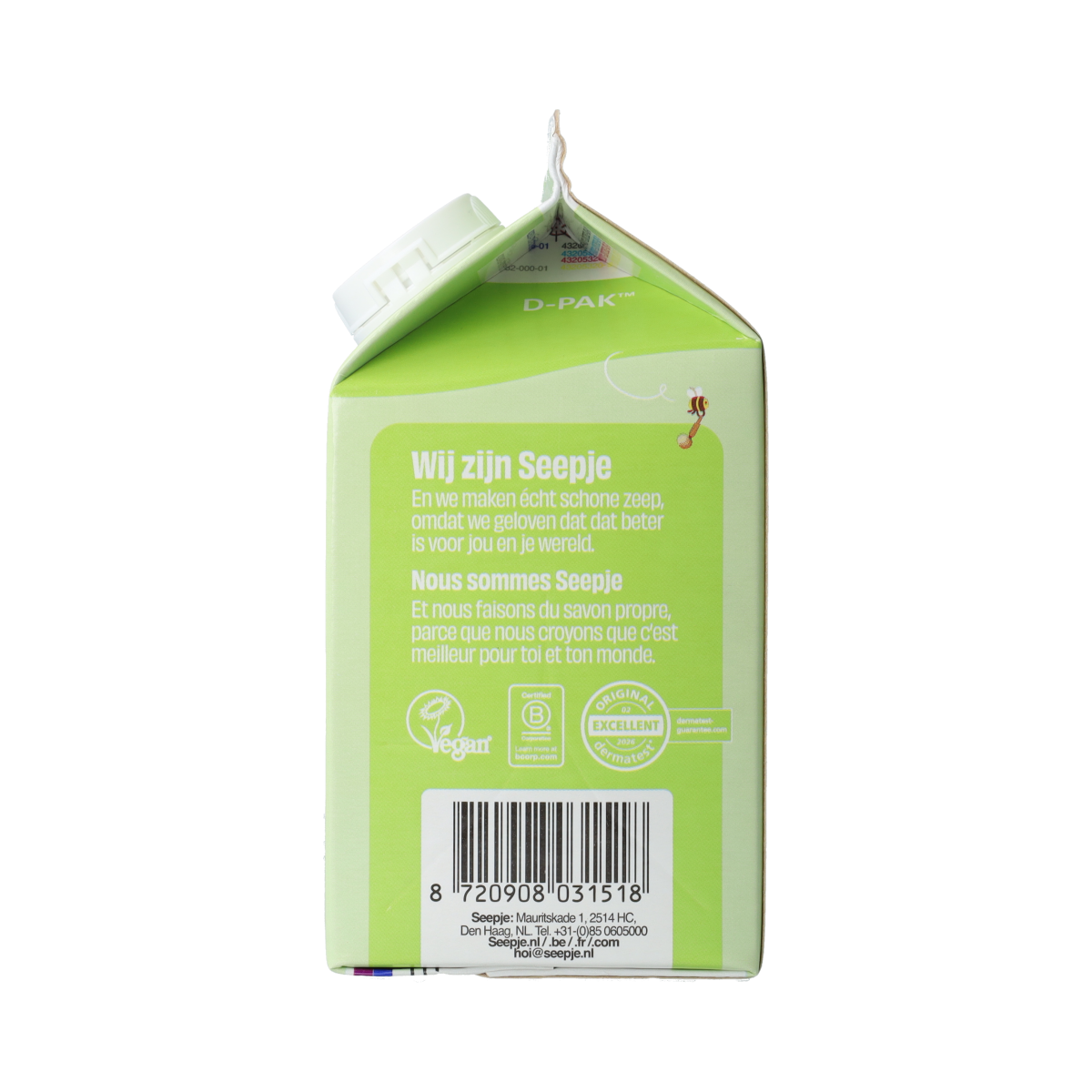 Seepje Afwasmiddel limoen refill 500.00 Milliliter
