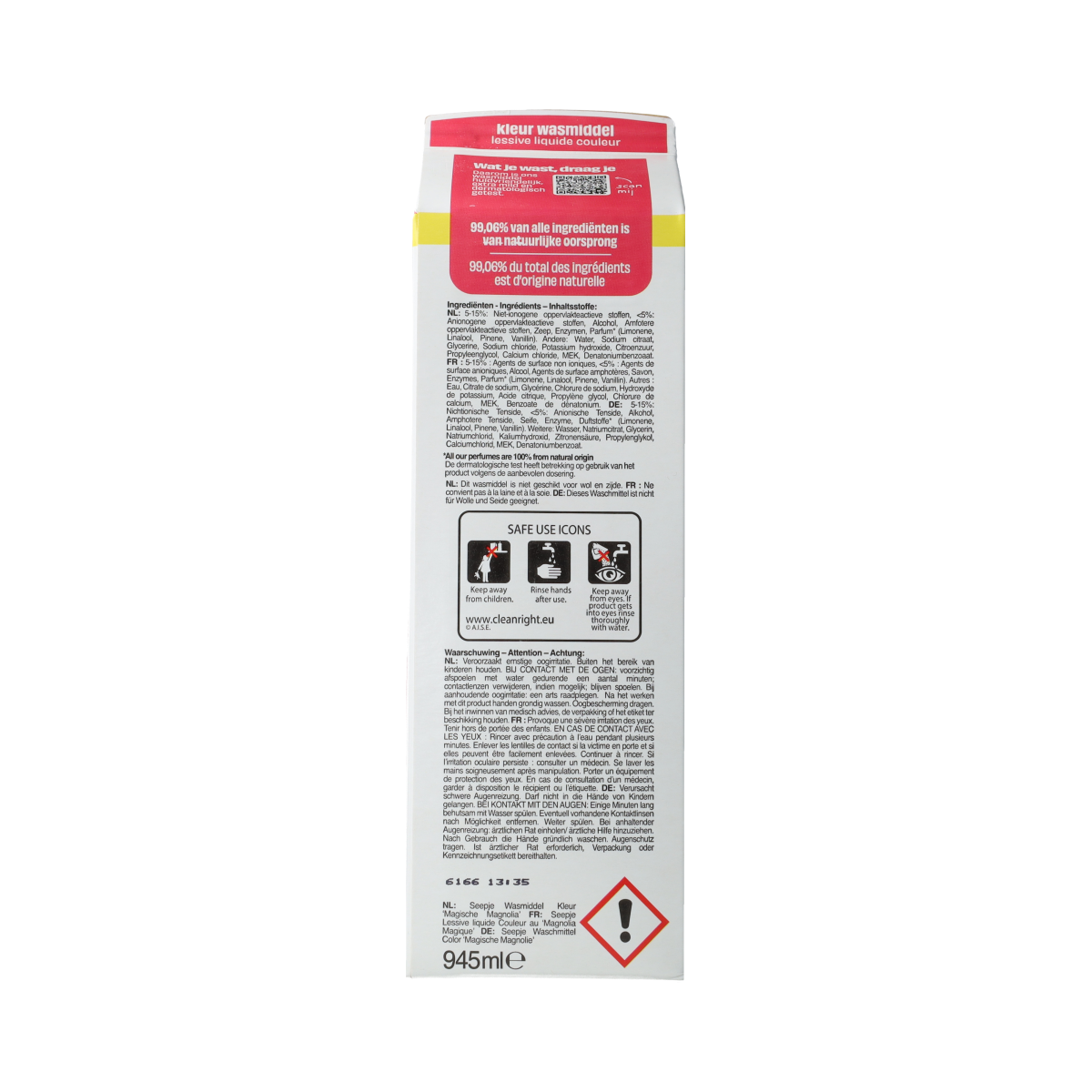 Seepje Wasmiddel kleur refill pak 945.00 Milliliter