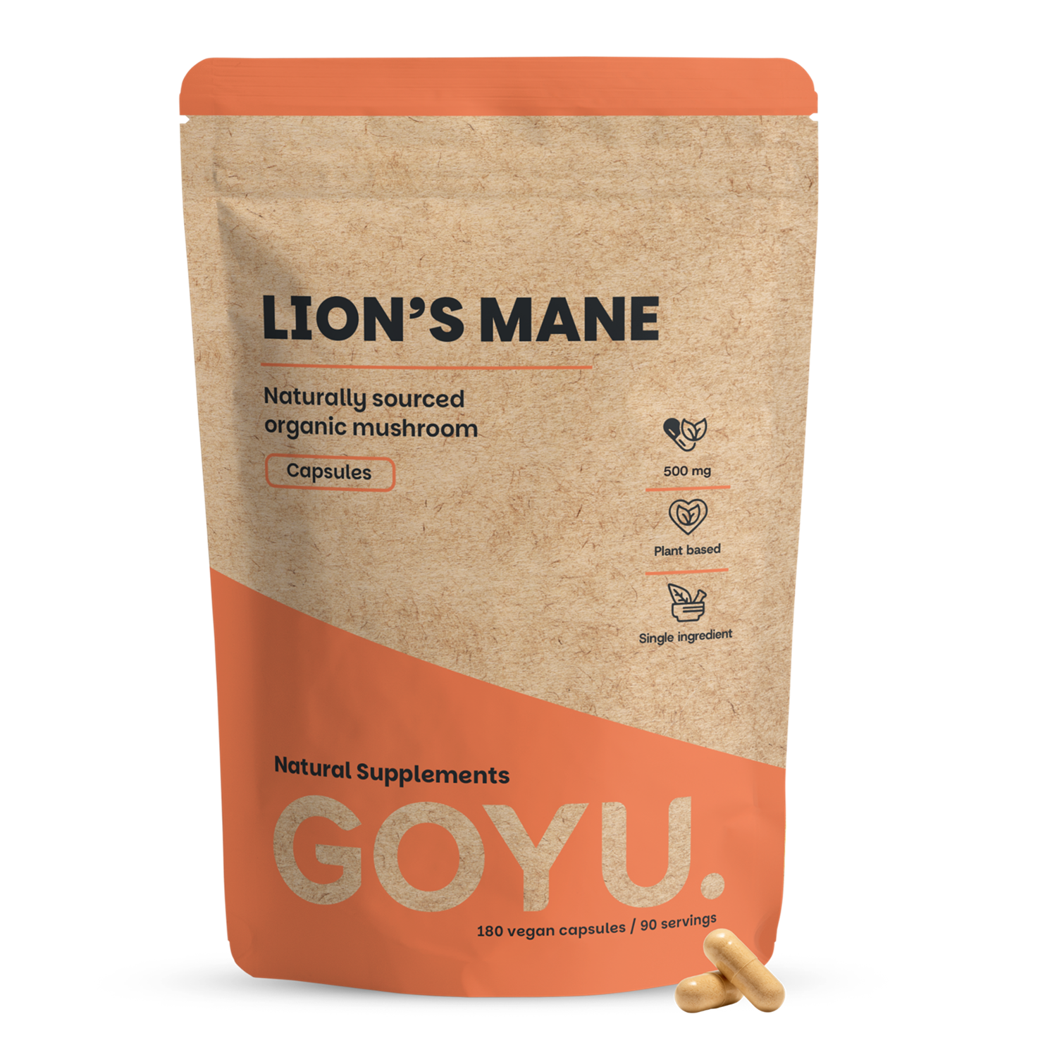 Goyu Lion's Mane Capsules 500mg bio 60.00 Vegetarische capsules