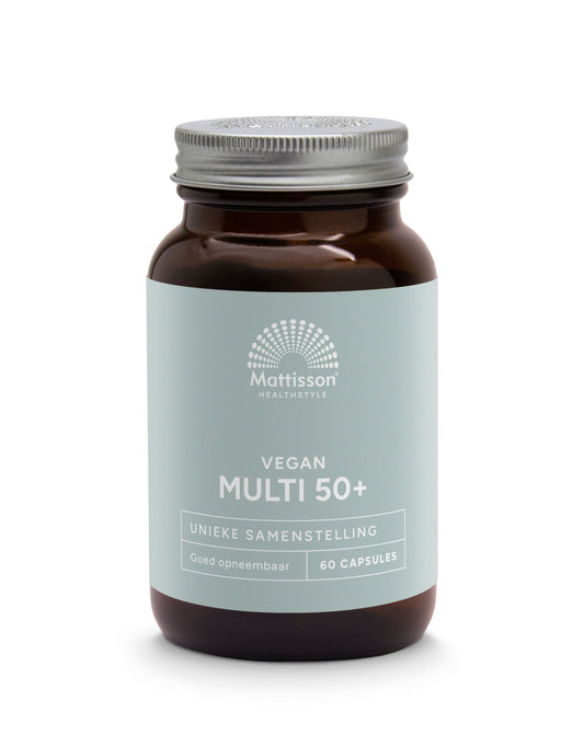 Mattisson Multi 50+ vegan multivitamin capsules, 60 vegetarian capsules for daily nutritional support