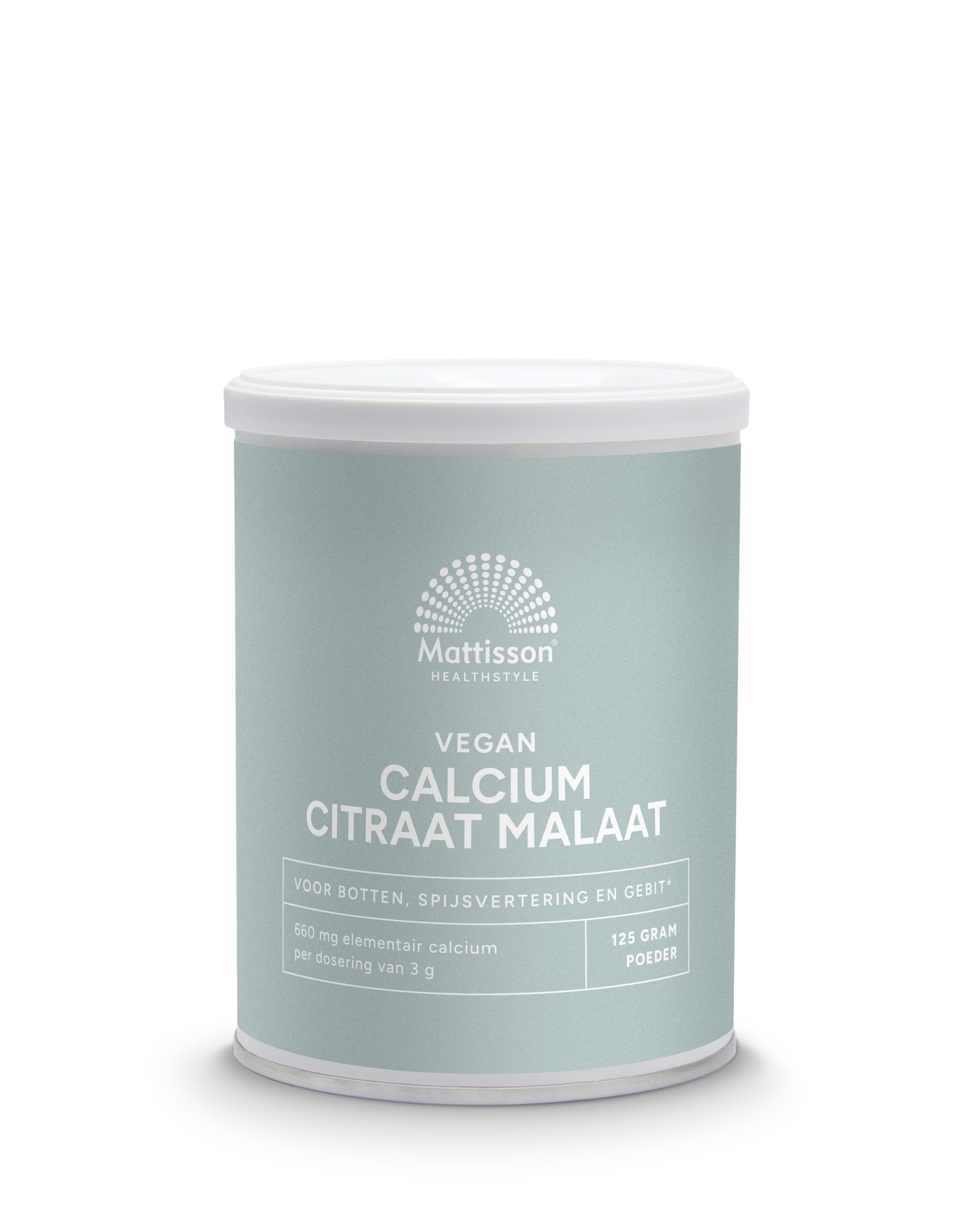 Mattisson Calcium citraat malaat poeder vegan 125.00 Gram