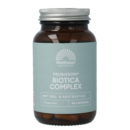 Mattisson Probisson Biotica Complex capsules, dietary supplement with 60 capsules, natural herbal and probiotic blend for gut health