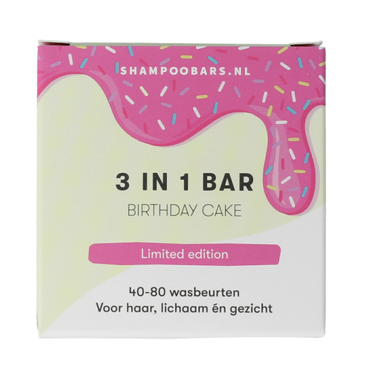 Shampoobars 3 in 1 bar birthday cake 60.00 Gram