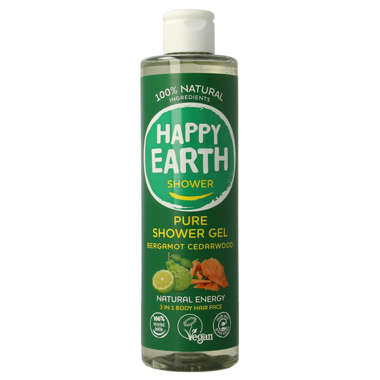 Happy Earth Douchegel bergamot cedarwood 300.00 Milliliter