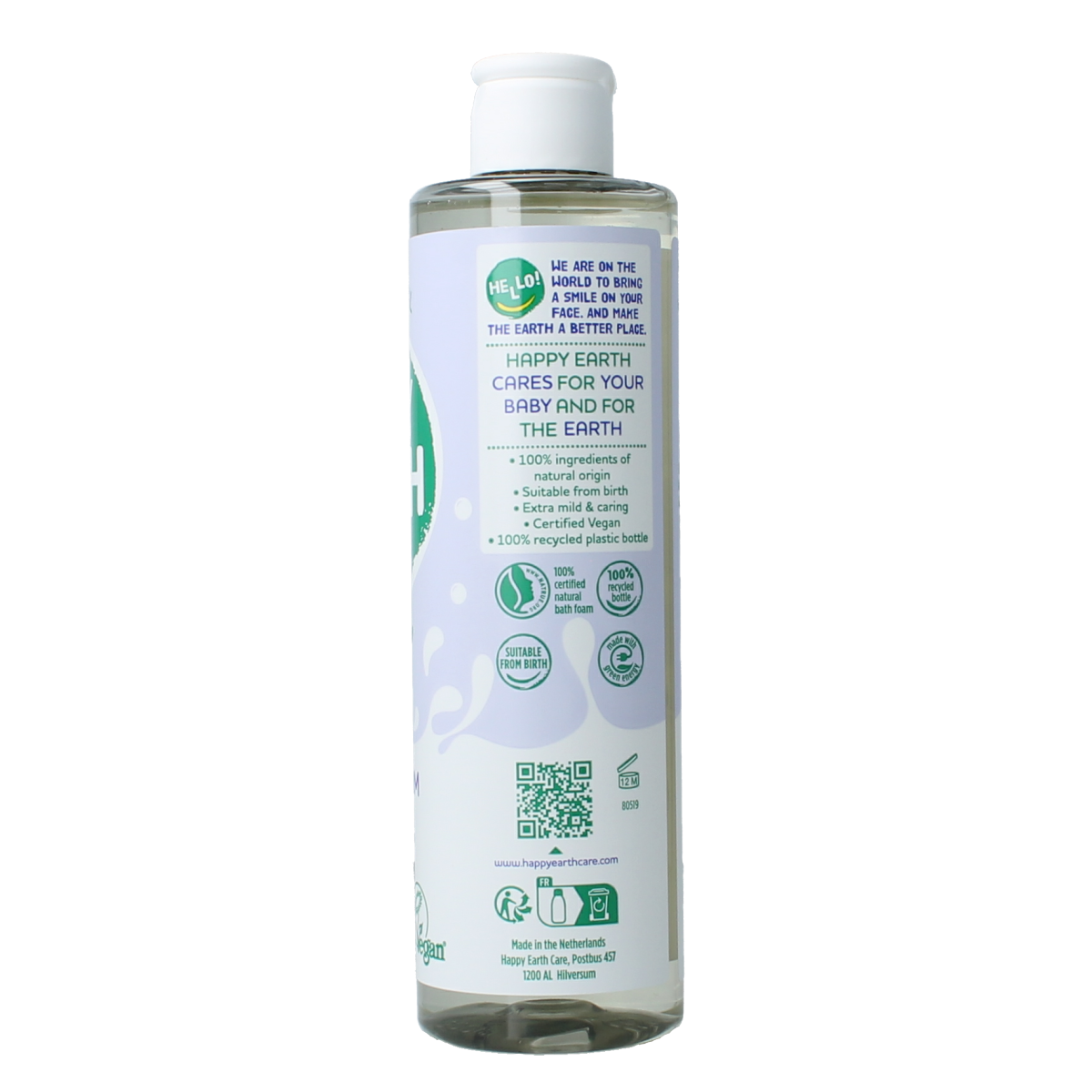 Happy Earth Badschuim voor baby en kids 300.00 Milliliter