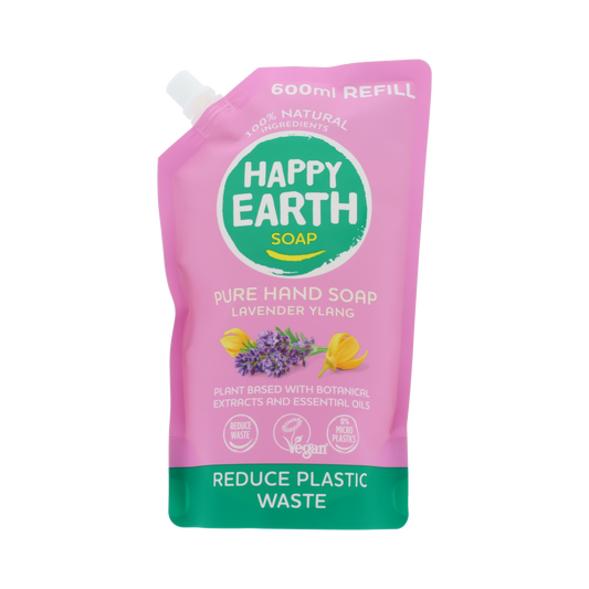 Happy Earth Refill Handzeep Lavender Ylang 600.00 Milliliter