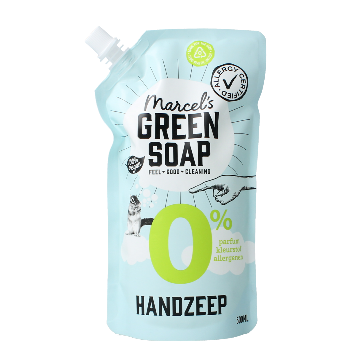 Marcel's Green Soap hand soap refill bottle, 500ml, eco-friendly liquid soap for gentle hand cleansing