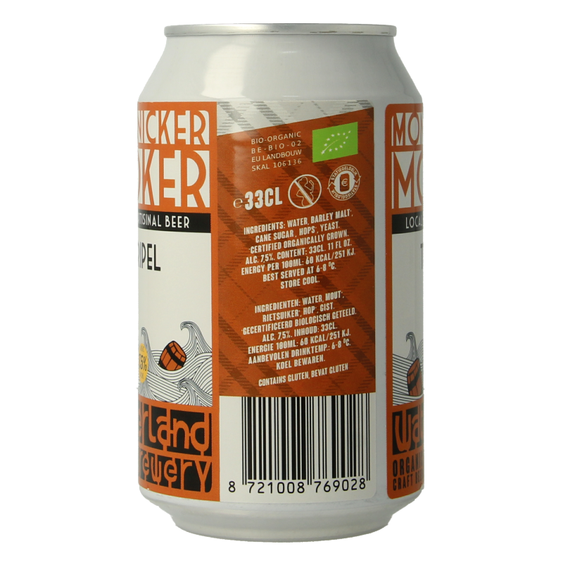 Waterland Brewery Tripel monnicker moker bio 330 Milliliter