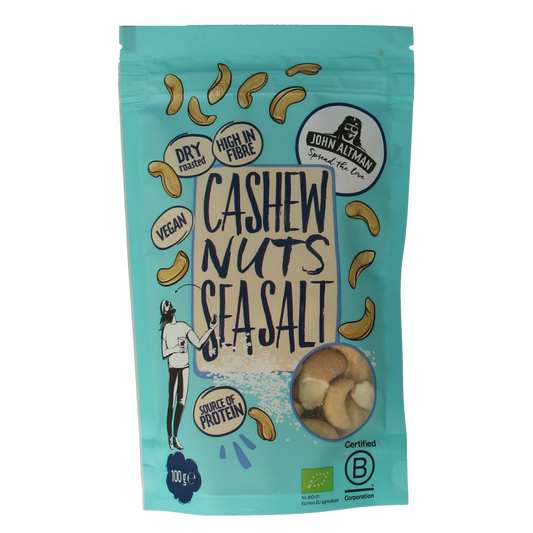 John Altman Dry roasted cashew nuts sea salt bio 100.00 Gram