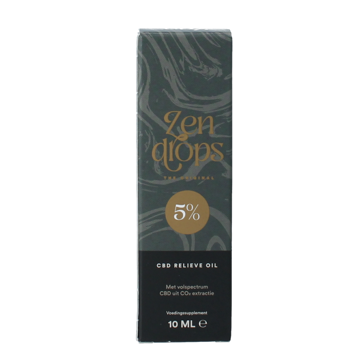 Zendrops CBD olie 5% hennepzaadolie in 10ml bottle, herbal supplement with natural hemp seed oil, for wellness and relaxation.