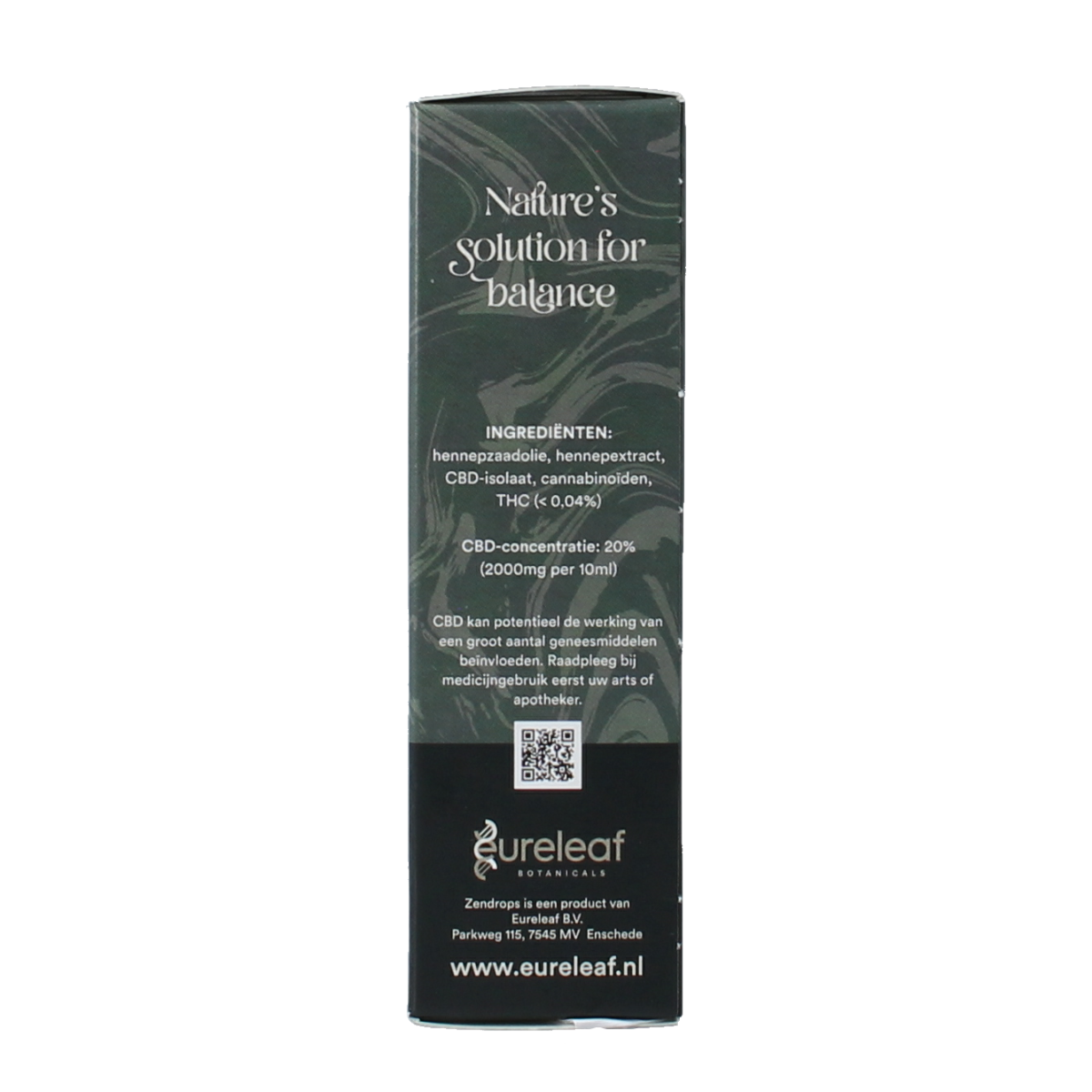 Zendrops CBD olie 20% hennepzaadolie 10.00 Milliliter