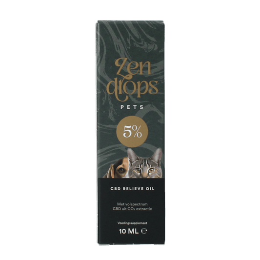 Zendrops CBD olie huisdieren 5% 10 Milliliter
