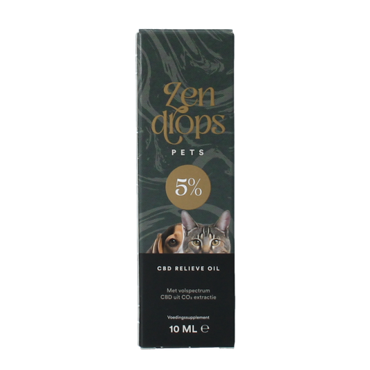 Zendrops CBD olie huisdieren 5% 10 Milliliter