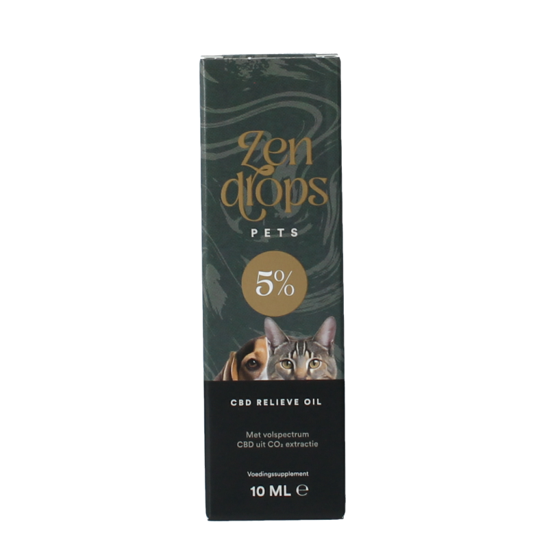 Zendrops CBD olie huisdieren 5% 10 Milliliter