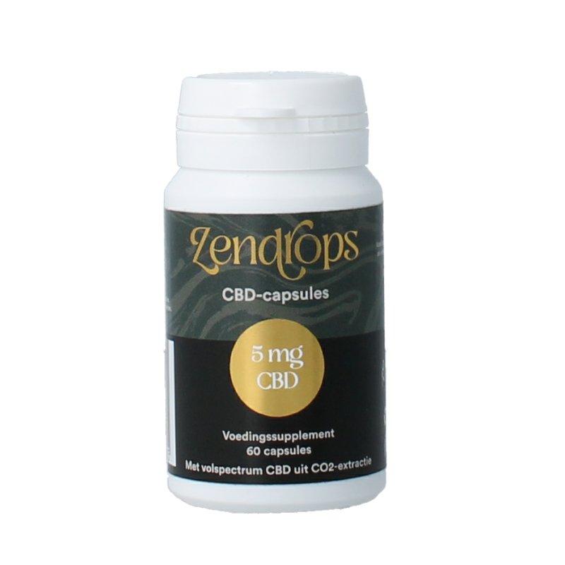 Zendrops CBD capsules 5mg - natuurlijke hennepolie 60 Capsules