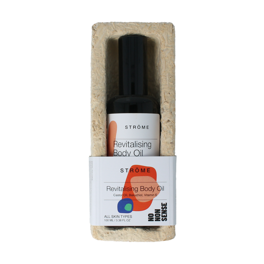 Strome Revitalising Body Oil in 100ml bottle, natural bio skincare for nourishing and revitalizing body care.
