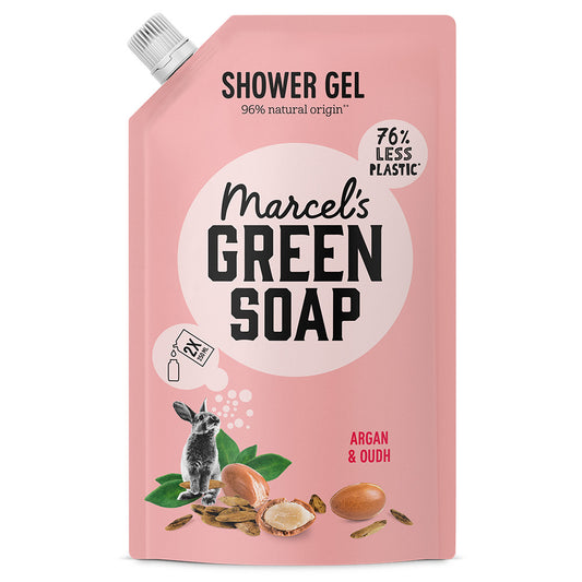 Marcel's Green Soap Shower Gel Argan & Oudh Navulling 500.00 Milliliter