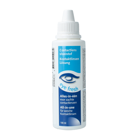 Eyefresh Alles in een lenzenvloeistof voor zachte contactlenzen, 100 ml, optiek product, heldere fles met label
