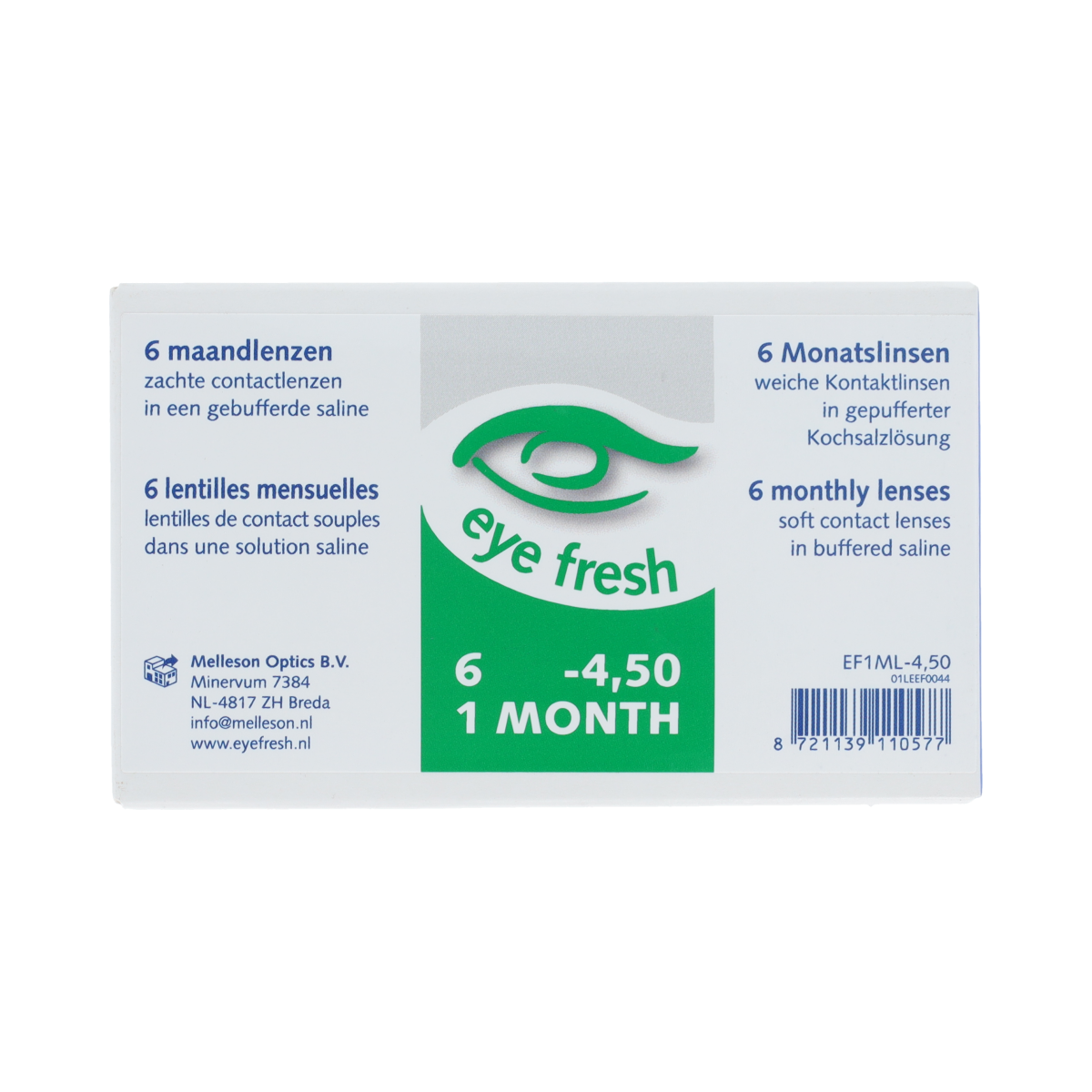 Eyefresh Eye Fresh maandlenzen 6-pack -4.50 6.00 Stuks