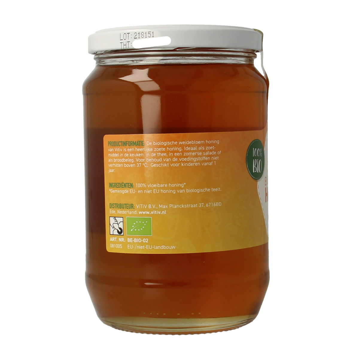 Vitiv Honing vloeibaar bio 900.00 Gram