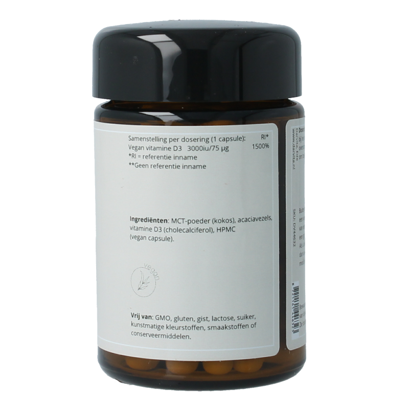 Darvita D3 3000 IU MCT-poeder (kokos) 60 Vegetarische capsules