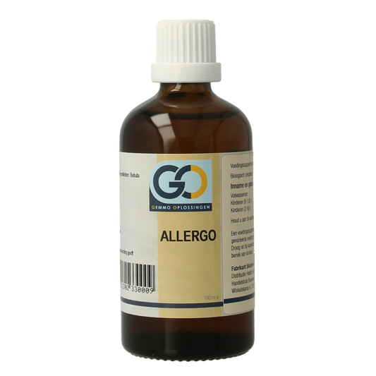 GO Allergo bio herbal supplement in a 100ml bottle, natural herbal preparation from GO brand, shown in the image.