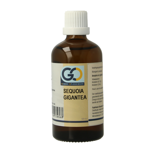 GO Sequoia gigantea bio herbal preparation in a 100ml bottle, featuring natural herbal ingredients.