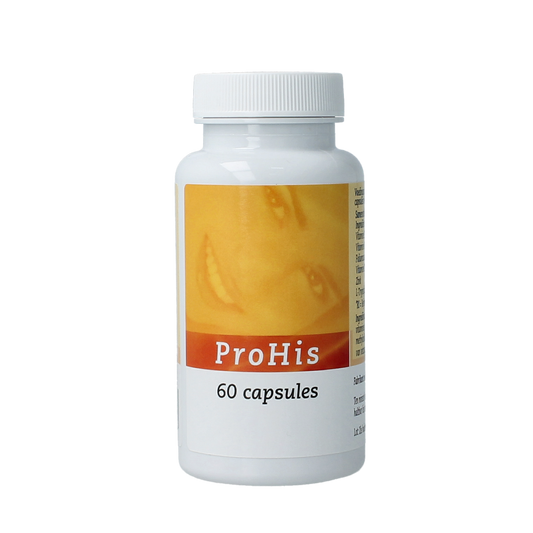 Depyrrol Prohis vegetarian vitamin capsules in a bottle, dietary supplement for overall health and wellness.