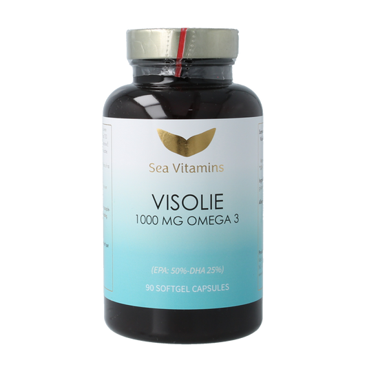 Sea Vitamins Omega 3 visolie strong met vitamine E 90 Vegetarische capsules