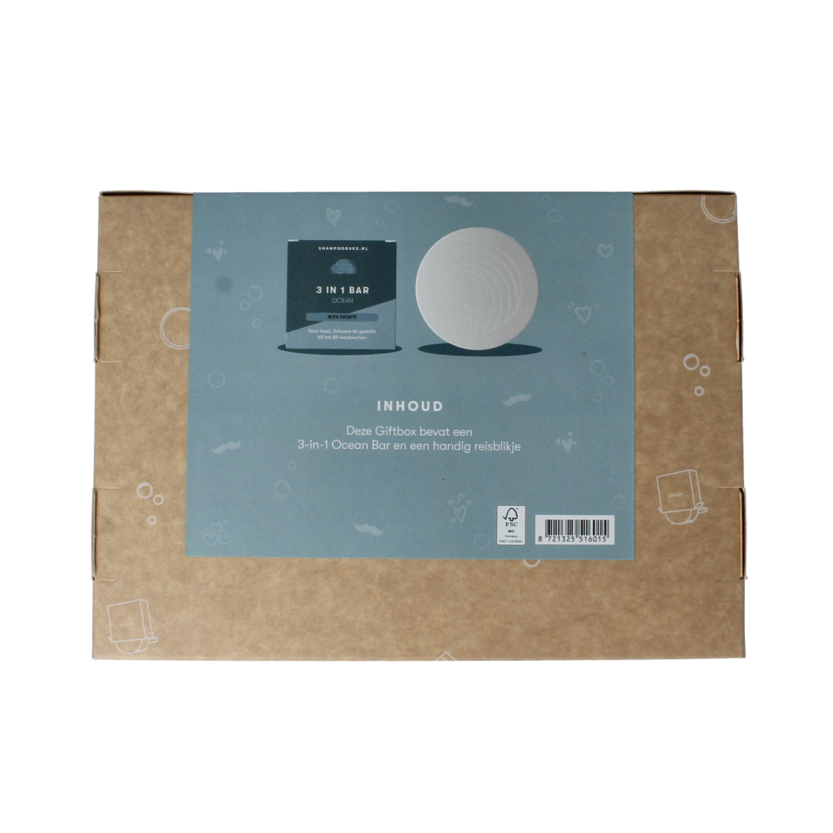Shampoobars Giftbox voor de schoonste papa 1.00 Set