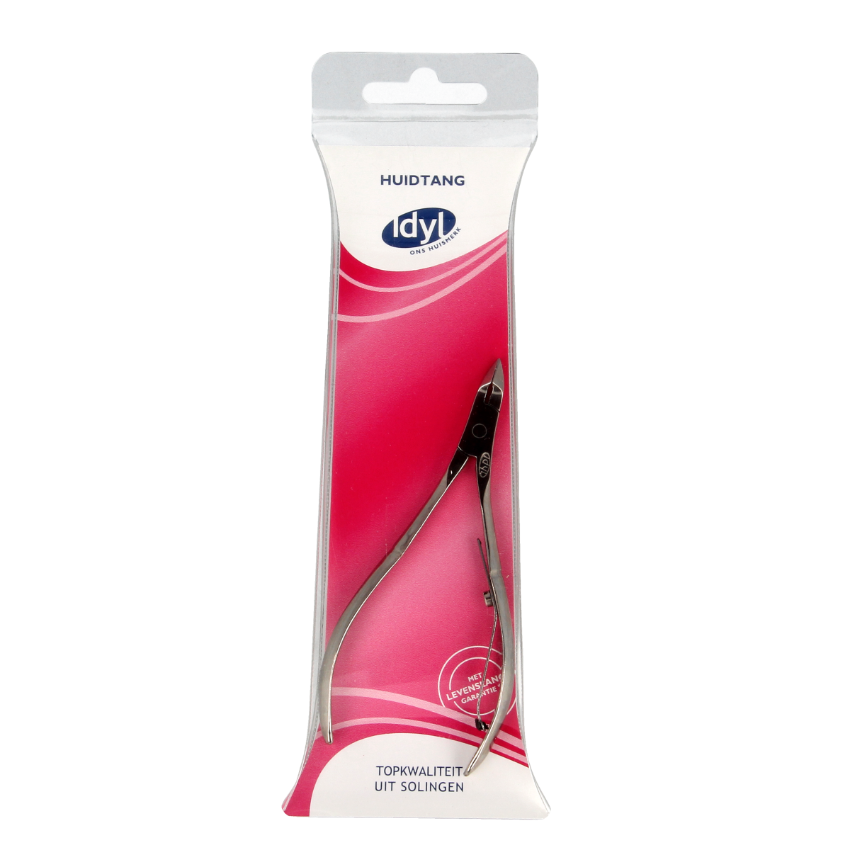Idyl Op=Op huidtang in staalwaren, 1 stuk, with a sleek metallic finish and ergonomic handle for precise skin care.