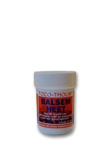 Toco Tholin Balsem heet for muscle and joint care, 35ml container, shows the product bottle with label details.