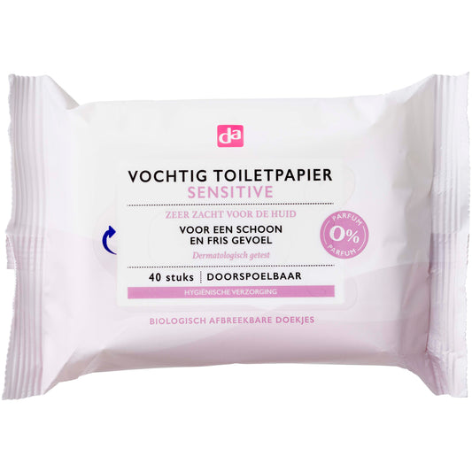 DA Op=Op Vochtig toiletpapier sensitive 40.00 Stuks