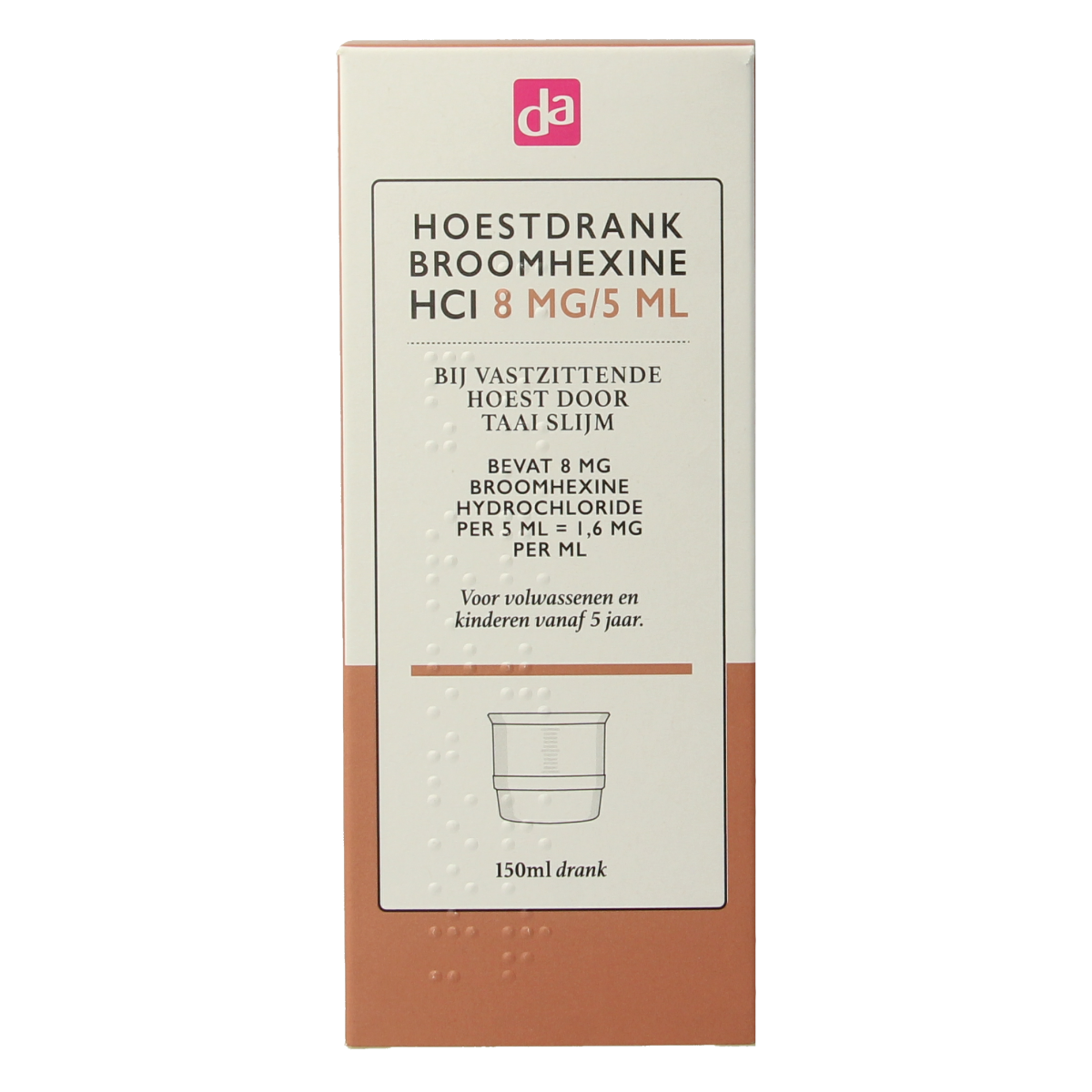 DA Hoestdrank broomhexidine 8mg  150.00 Milliliter