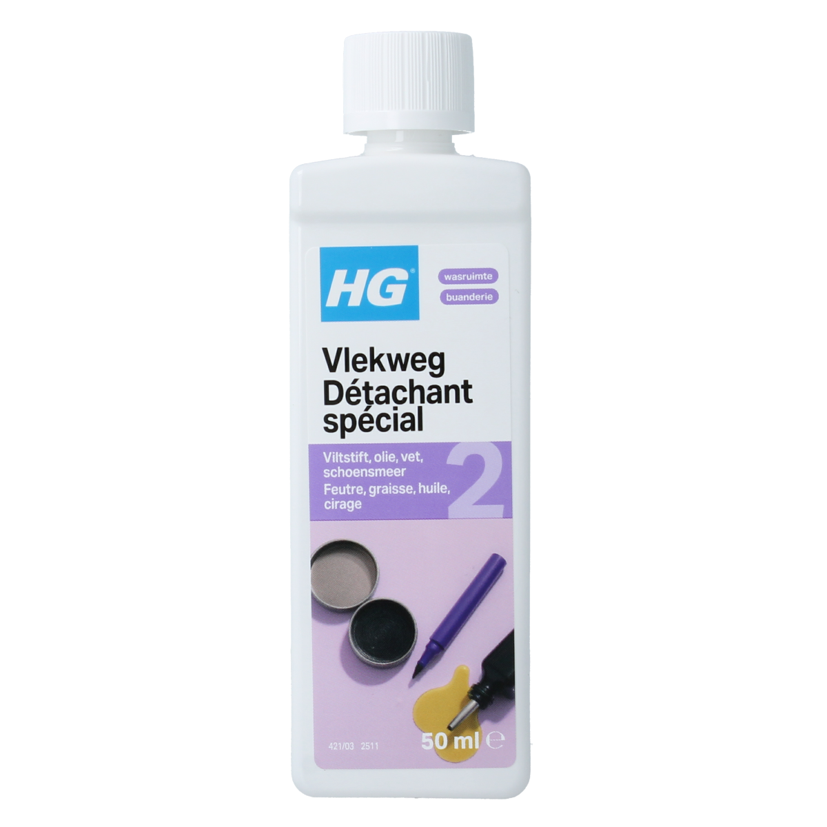 HG Vlekweg nr. 2 schoensmeer/viltstift/olie/vet 50.00 Milliliter